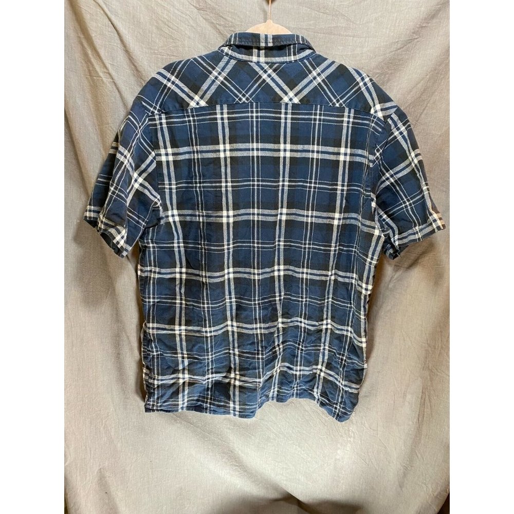 Dickies Button Up Shirt‎ Adult 2XL Blue White Black Plaid Casual Mens. - Picture 6 of 9